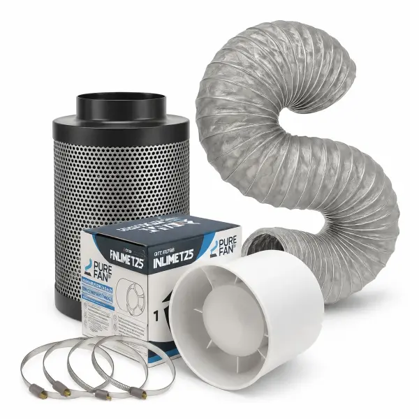 Grow Exhaust Set Eco 107 m³/h 100 mm Connection – Grow Fan