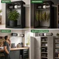 Grow Exhaust Set Eco 107 m³/h 100 mm Connection – Grow Fan