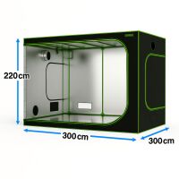 Dark Box Grow Zelt 300x300x220 cm XXL - Indoor Growbox