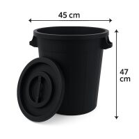Round Water Tank with Lid 50 Liters – Water Storage...