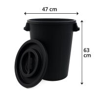 Round Water Tank with Lid 75 Liters – Water Storage...