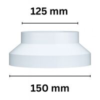 Reducer 125 mm / 150 mm PVC Ventilation Piece