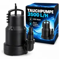 Tauchpumpe 3500 Liter/Stunde – Wasserpumpe für...