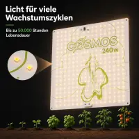 Cosmos 240 Watt LED Grow Light – Full Spectrum Plant Lamp
