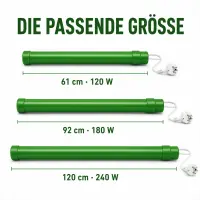 Solux Growbox Heizungs-Set 240 Watt 120 cm + Isoliermatte 120 × 120 cm – Pflanzenheizung