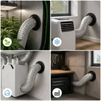 PVC Anschlussflansch Ø 100 mm für Lüftungssysteme Grow