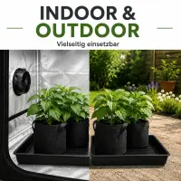 Plant Tray Hard Plastic 60 x 60 x 12 cm – Rectangular Seedling Tray
