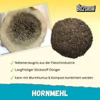 Bio2Grow Hornmehl 2 Kg – Organischer Stickstoffdünger