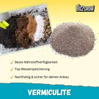 Bio2Grow Vermiculite 2 Liters – Soil Additive for Aeration and Water Retention