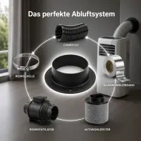 PVC Connection Flange Ø 350 mm for Ventilation Systems Grow