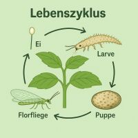 Florfliegenlarven 1000 Stück - Allround-Nützling gegen viele Schädlinge