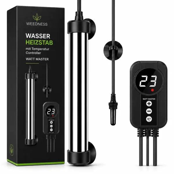 Grow Heizstab 200 Watt mit Anzeige - Wasser Heizung