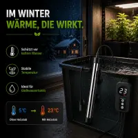 Grow Heizstab 200 Watt mit Anzeige - Wasser Heizung