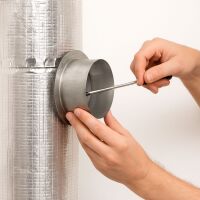 Anschluss Flansch 125 mm Metall - Lüftungssystem Zubehör