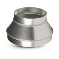 Reduzierstück 100/125 mm Metall - Lüftungskanal Adapter