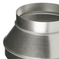 Reduzierstück 100/125 mm Metall - Lüftungskanal Adapter