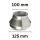 Reduzierstück 100/125 mm Metall - Lüftungskanal Adapter