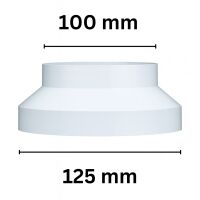 Reducer 100/125 mm - PVC Ventilation Adapter