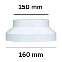 Reduzierstück 150/160 mm - PVC Lüftungsadapter